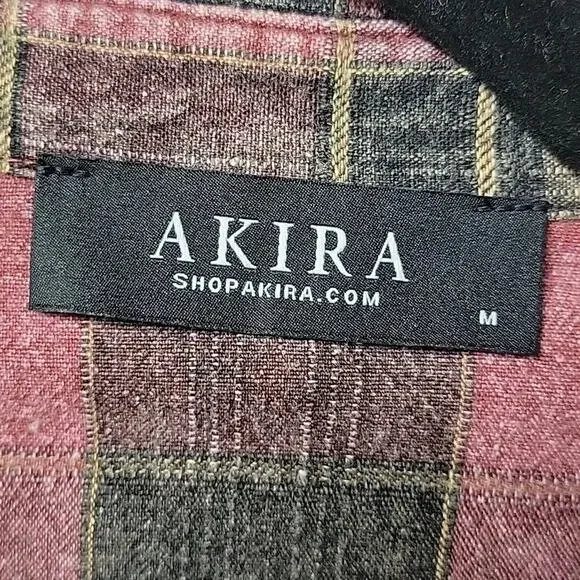Akira Cool Again Grunge Y2K Flannel Blouse Womens Size Medium - Picture 5 of 11